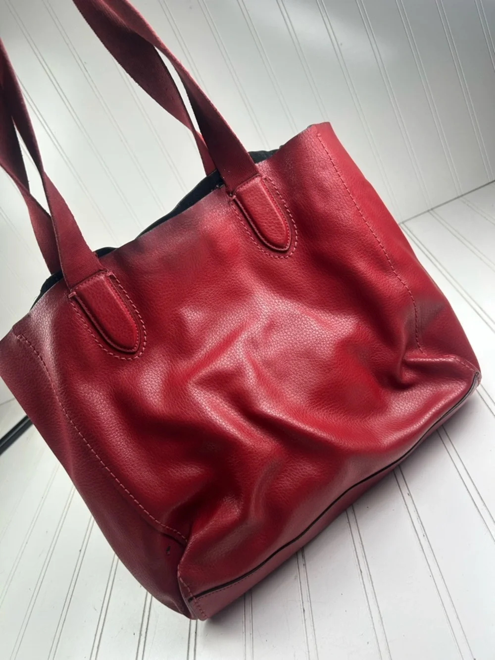 Coach Derby Vintage Y2K Red Leather Tote Bag Women’s - Picture 7 of 15